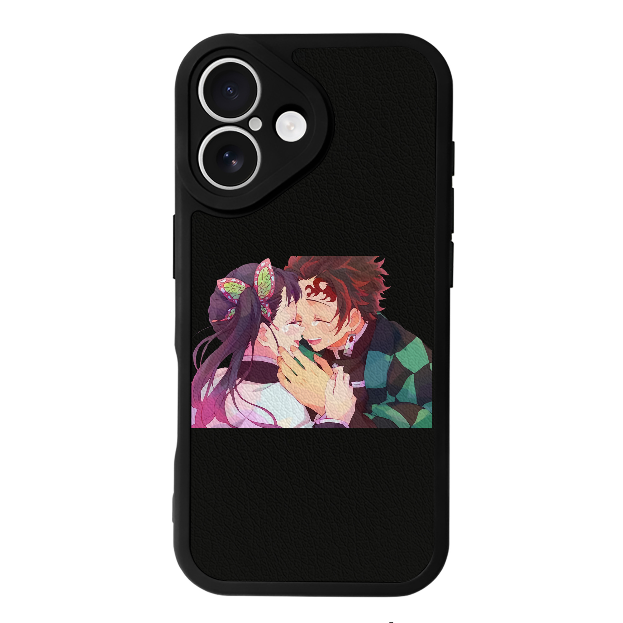 （画像用） 鬼滅の刃 竈門 炭治郎／かまど たんじろう Kamado Tanjirou 【iPhone 16シリーズ対応】シリコンスマホケース（レザー調） 材質：シリコン
